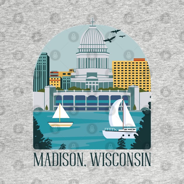 Skyline Madison Wisconsin by Safdesignx